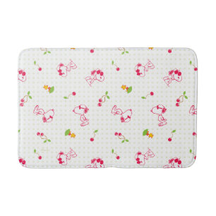 Peanuts   Snoopy & Woodstock Cherry Pattern Bath Mat