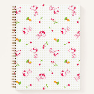 Peanuts   Snoopy & Woodstock Cherry Pattern Notebook