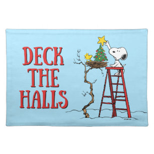 Peanuts   Snoopy & Woodstock Christmas Tree Placemat