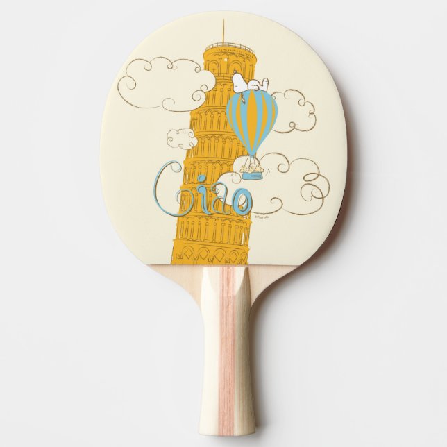 Peanuts | Snoopy & Woodstock Ciao Ping Pong Paddle (Front)