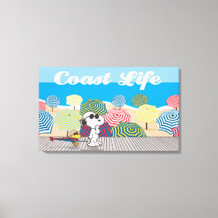 Peanuts   Snoopy & Woodstock Coast Life Canvas Print