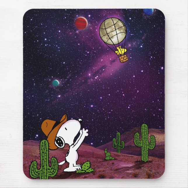 Peanuts | Snoopy & Woodstock Cowboy Mouse Pad (Front)