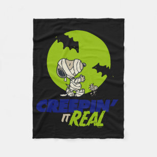 Peanuts   Snoopy & Woodstock Creepin' It Real Fleece Blanket