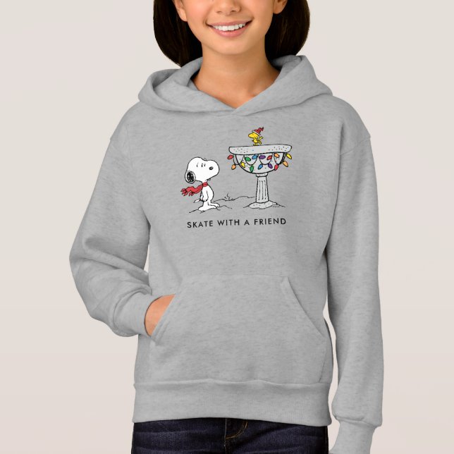 Peanuts | Snoopy & Woodstock Decorated Bird Bath (Front)