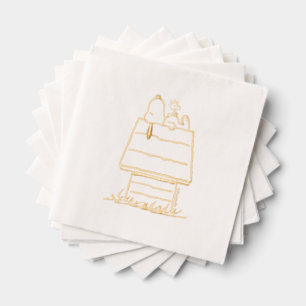 Peanuts   Snoopy & Woodstock Doghouse Foil Napkins