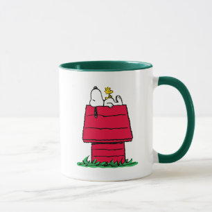 Peanuts   Snoopy & Woodstock Doghouse Mug