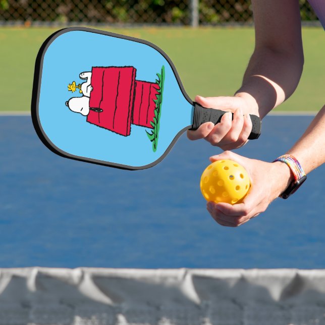 Peanuts | Snoopy & Woodstock Doghouse Pickleball Paddle (Insitu)