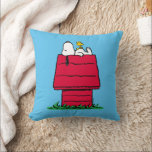 Peanuts | Snoopy & Woodstock Doghouse Throw Pillow<br><div class="desc">Check out this fun Peanuts design featuring Snoopy and Woodstock.</div>