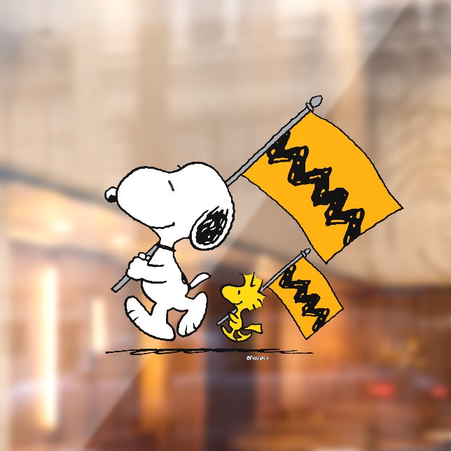 Peanuts | Snoopy & Woodstock Flags Window Cling (Sheet 2)