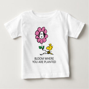 Peanuts   Snoopy & Woodstock Flower Baby T-Shirt