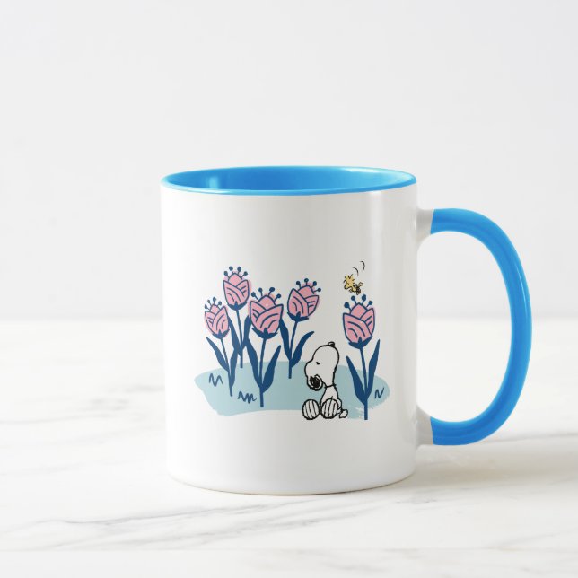 Peanuts | Snoopy & Woodstock Flower Garden Mug (Right)