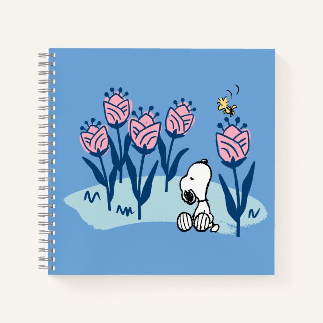 Peanuts | Snoopy & Woodstock Flower Garden Notebook (Front)