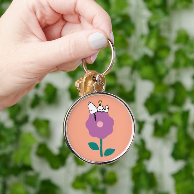 Peanuts | Snoopy & Woodstock Flower Whistle Keychain (Hand)