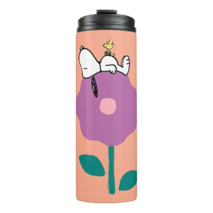 Peanuts   Snoopy & Woodstock Flower Whistle Thermal Tumbler