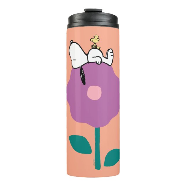 Peanuts | Snoopy & Woodstock Flower Whistle Thermal Tumbler (Front)