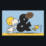 Peanuts | Snoopy & Woodstock Football Sticker<br><div class="desc">This super cute Peanuts design features Snoopy and Woodstock playing football.</div>