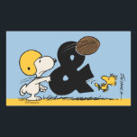 Peanuts | Snoopy & Woodstock Football Sticker<br><div class="desc">This super cute Peanuts design features Snoopy and Woodstock playing football.</div>