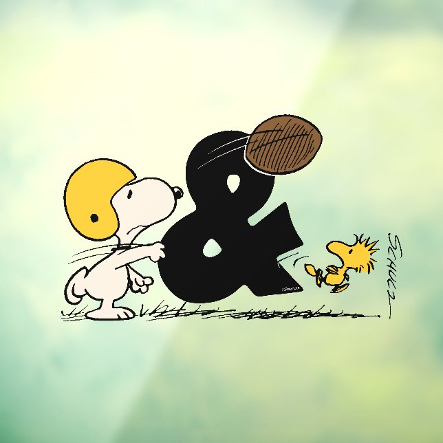 Peanuts | Snoopy & Woodstock Football Window Cling (Sheet 3)