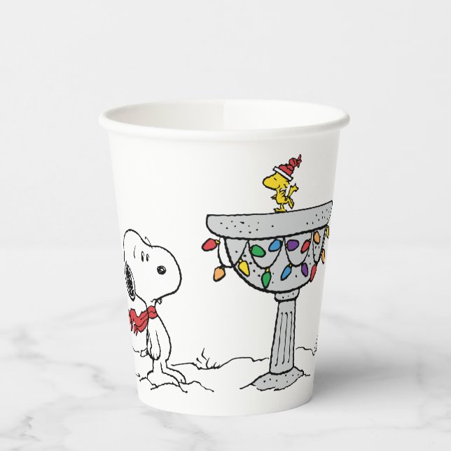 Peanuts | Snoopy & Woodstock Frozen Birdbath Paper Cups (Left)