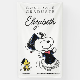 Peanuts Snoopy & Woodstock Graduation Banner