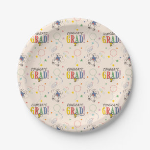 Peanuts Snoopy Woodstock Graduation Paper Plate