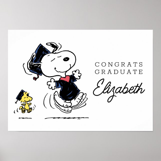 Peanuts | Snoopy & Woodstock Graduation Poster (Front)