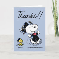 Peanuts | Snoopy & Woodstock Graduation Thank You