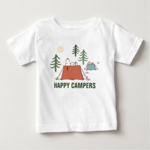 Peanuts   Snoopy & Woodstock Happiness is Camping Baby T-Shirt