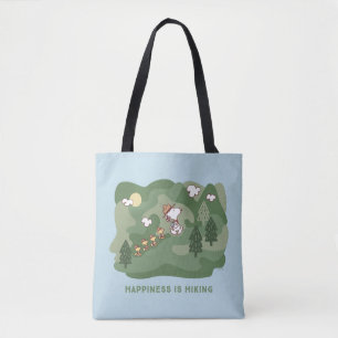Peanuts Snoopy & Woodstock Happiness is Hiking Tote Bag