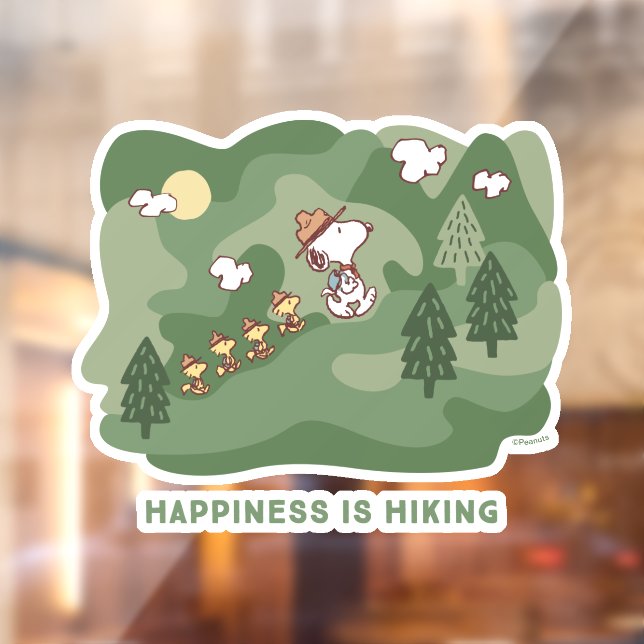 Peanuts | Snoopy & Woodstock Happiness is Hiking Window Cling (Sheet 2)