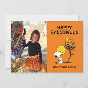 Peanuts Snoopy & Woodstock Happy Halloween Holiday Card