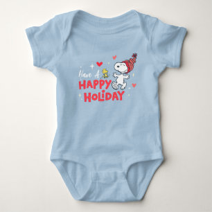 Peanuts   Snoopy & Woodstock Happy Holidays Baby Bodysuit