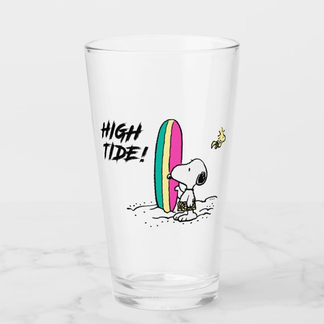 Peanuts | Snoopy & Woodstock High Tide Glass (Front)