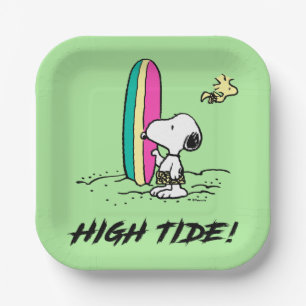 Peanuts   Snoopy & Woodstock High Tide Paper Plate