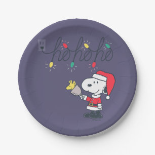 Peanuts   Snoopy & Woodstock Ho Ho Ho Paper Plate