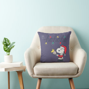 Peanuts   Snoopy & Woodstock Ho Ho Ho Throw Pillow