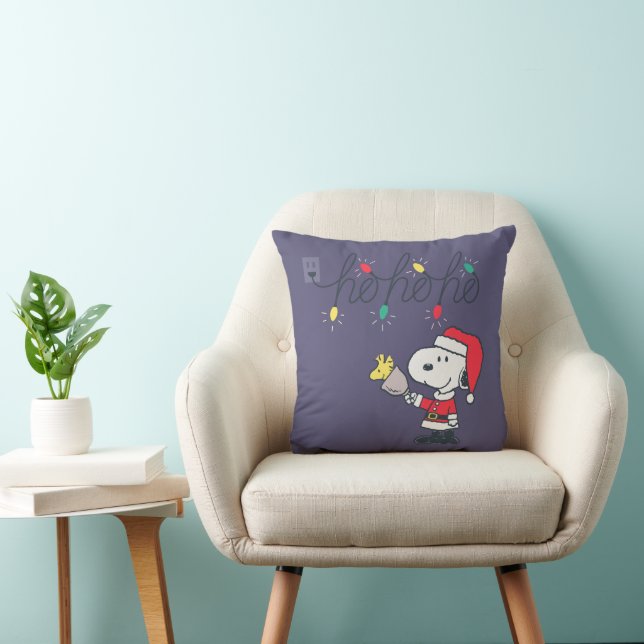 Peanuts | Snoopy & Woodstock Ho Ho Ho Throw Pillow (Chair)