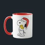 Peanuts | Snoopy & Woodstock Holiday Hugs Mug<br><div class="desc">Celebrate the holidays and your love of Peanuts with this cute design featuring Snoopy Santa Claus and Woodstock.</div>