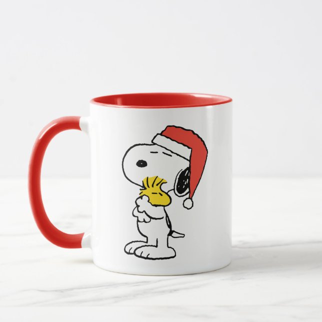 Peanuts | Snoopy & Woodstock Holiday Hugs Mug (Left)
