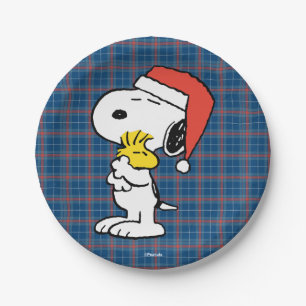 Peanuts   Snoopy & Woodstock Holiday Hugs Paper Plate