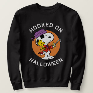 Peanuts Snoopy & Woodstock Hooked on Halloween Sweatshirt