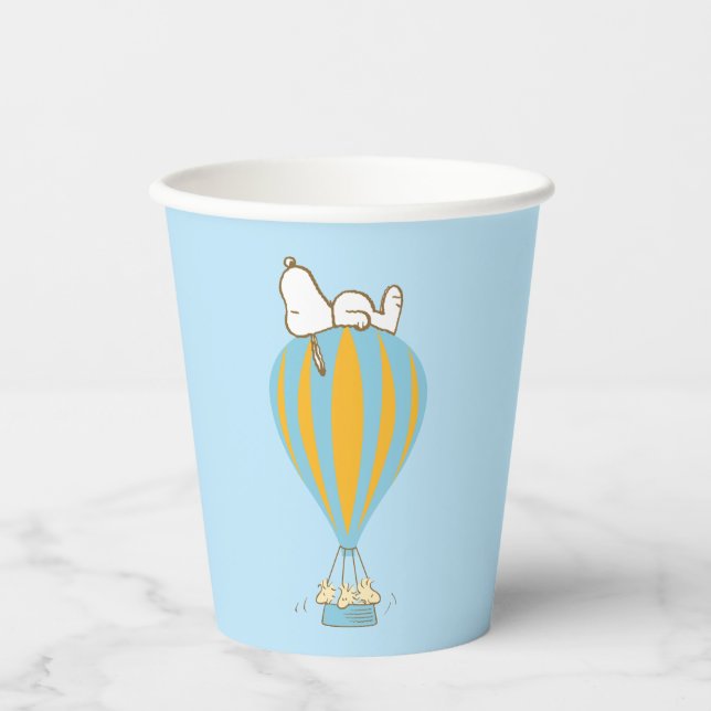 Peanuts | Snoopy & Woodstock Hot Air Balloon Paper Cups (Front)