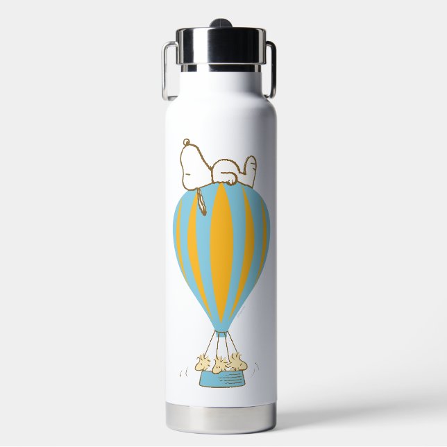 Peanuts | Snoopy & Woodstock Hot Air Balloon Water Bottle (Front)