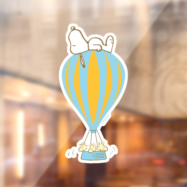 Peanuts | Snoopy & Woodstock Hot Air Balloon Window Cling (Sheet 2)