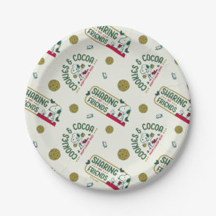 Peanuts   Snoopy & Woodstock Hot Cocoa Pattern Paper Plate