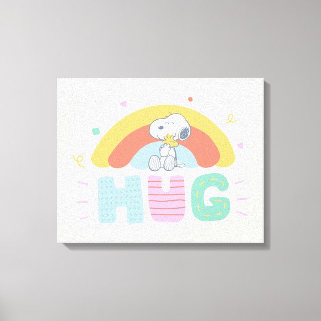 Peanuts | Snoopy & Woodstock Hug Canvas Print (Front)