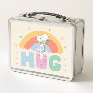 Peanuts   Snoopy & Woodstock Hug Metal Lunch Box