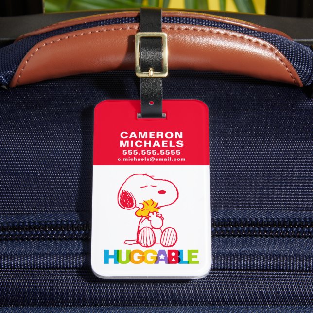 Peanuts | Snoopy & Woodstock Huggable Luggage Tag (Front Insitu 2)