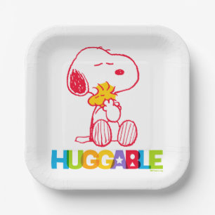 Peanuts   Snoopy & Woodstock Huggable Paper Plate