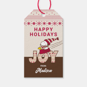 Peanuts   Snoopy & Woodstock Joy Sled Ride Gift Tags